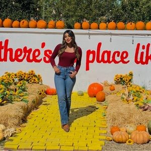 Maroon rubbed bodysuit